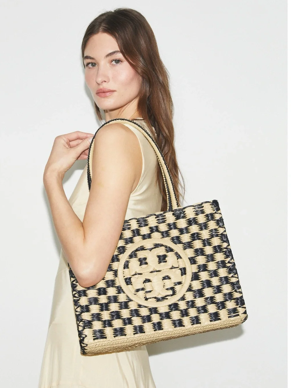 Tory Burch Ella Crocheted Raffia Tote NWT